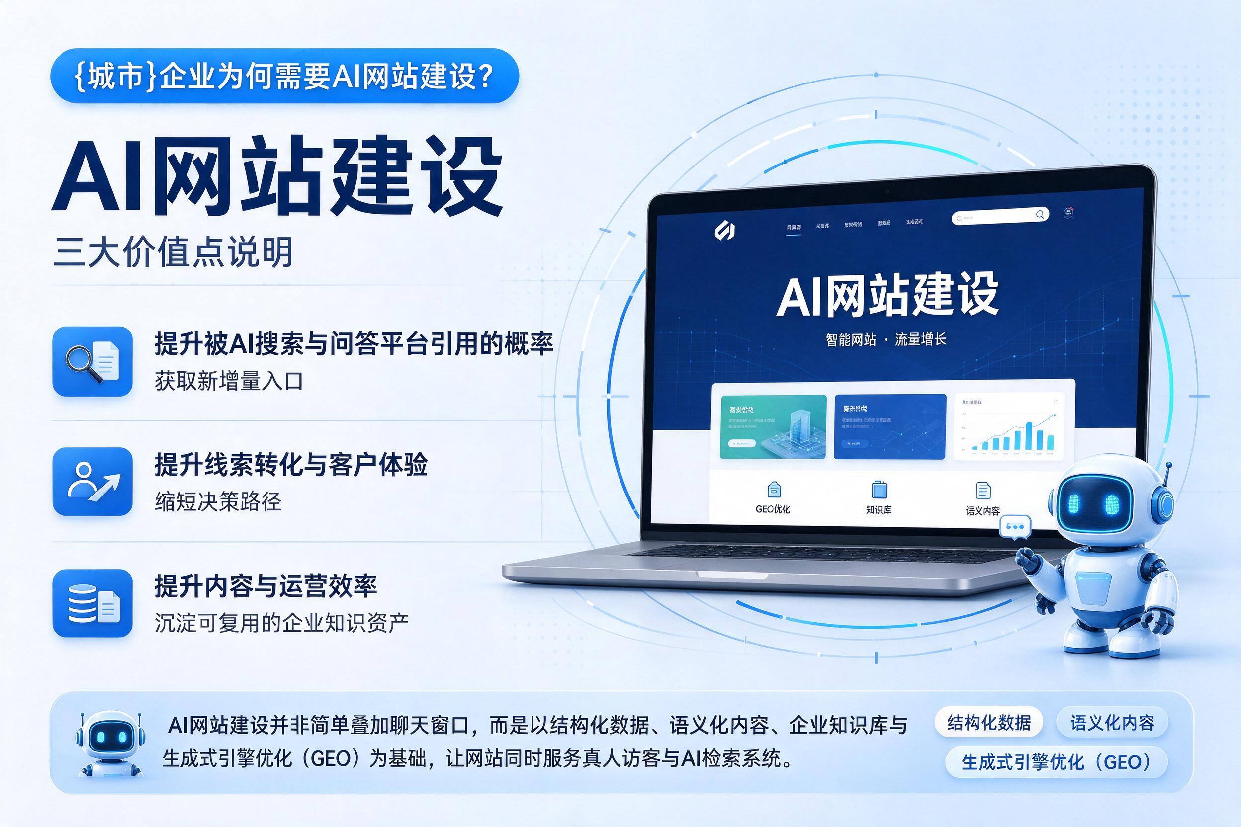 宾县企业为何需要AI网站建设？三大价值点说明